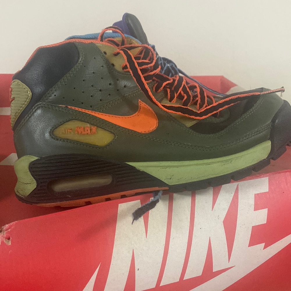 Nike Air Max 90 Sneaker Boots 2007 Leather High Top Rare kids Size 4.5 US